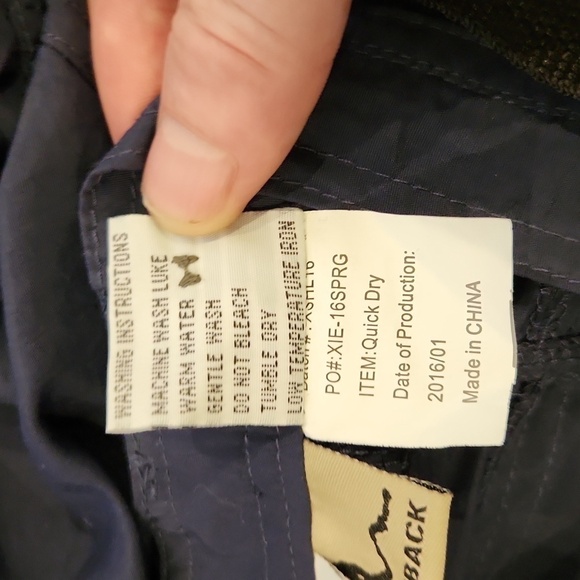 American Outback Navy Blue Outdoor Pants Convertible Shorts - Picture 8 of 8